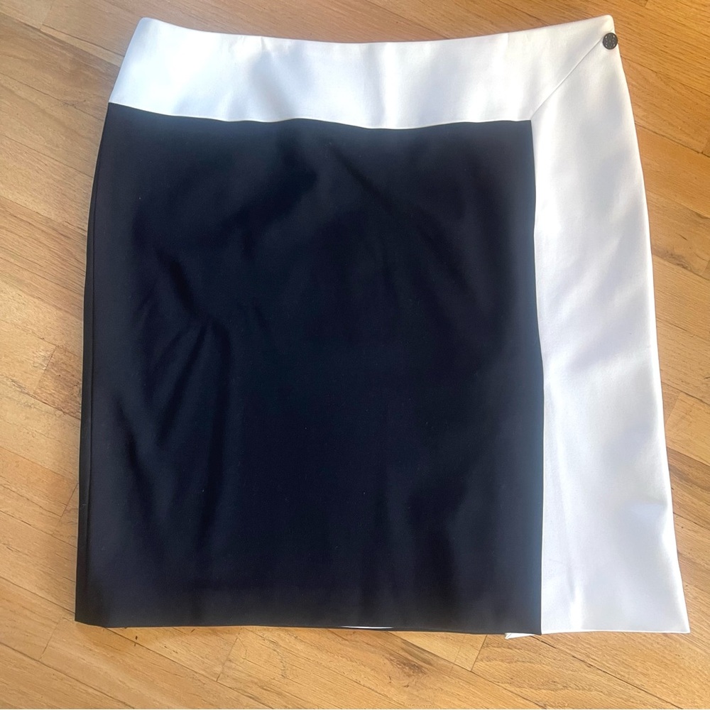 Rena Lange Black and White Pencil Skirt Sz 16
